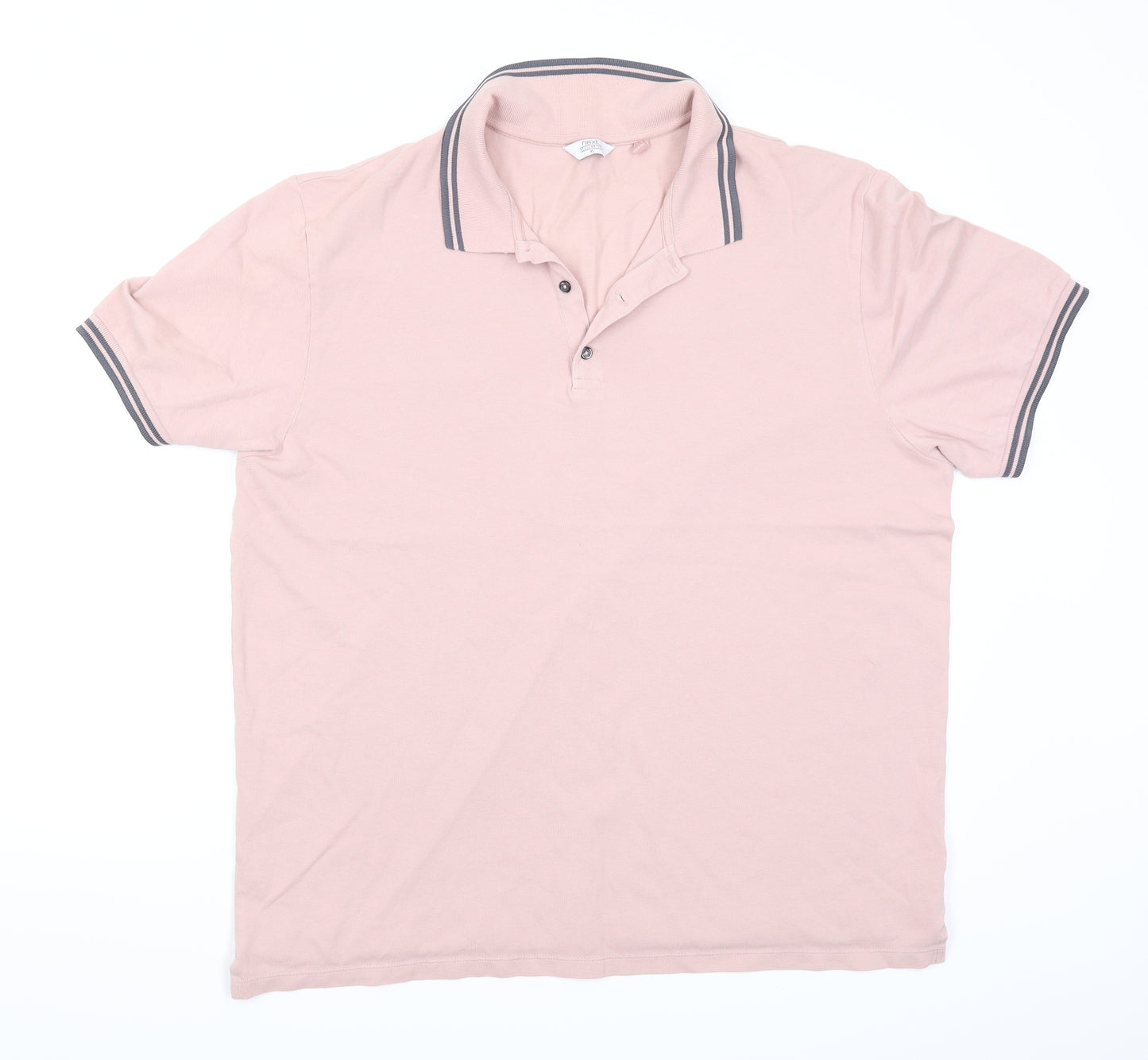 NEXT Mens Pink    Polo Size XL