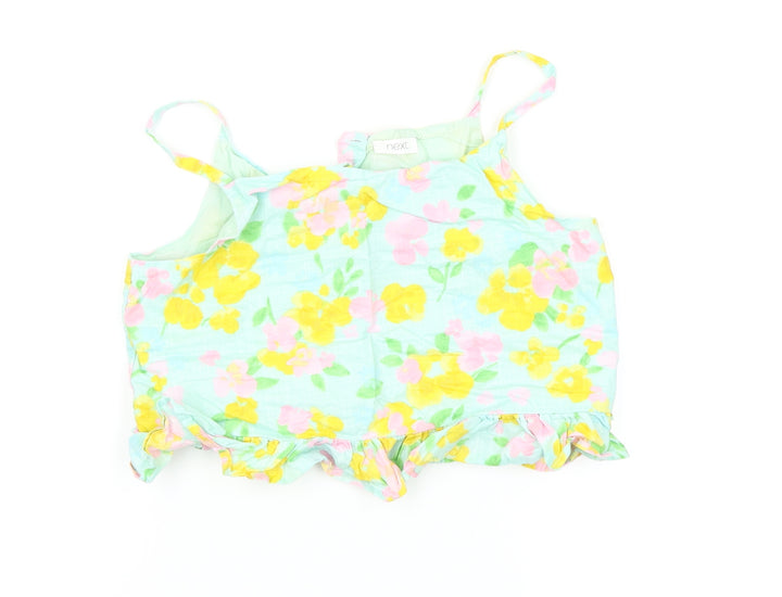 NEXT Girls Green Floral  Camisole Tank Size 9 Years