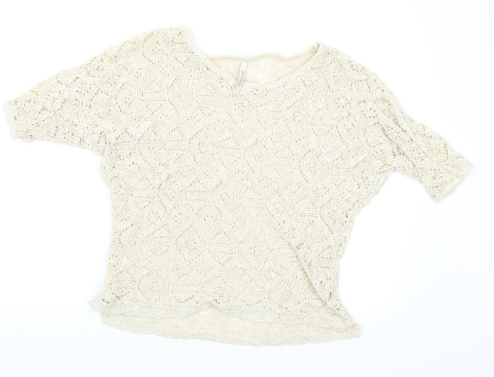 Stradivarius Womens White Pullover Jumper Size 16