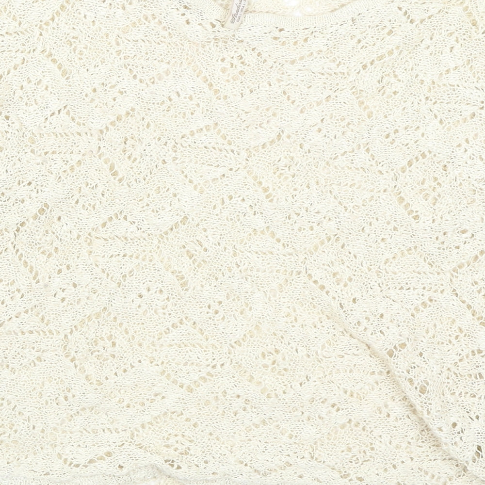 Stradivarius Womens White   Pullover Jumper Size 16