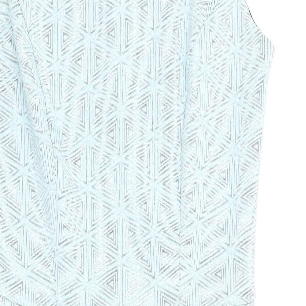 Atmospherre Womens Blue Argyle/Diamond  Bodycon  Size 6