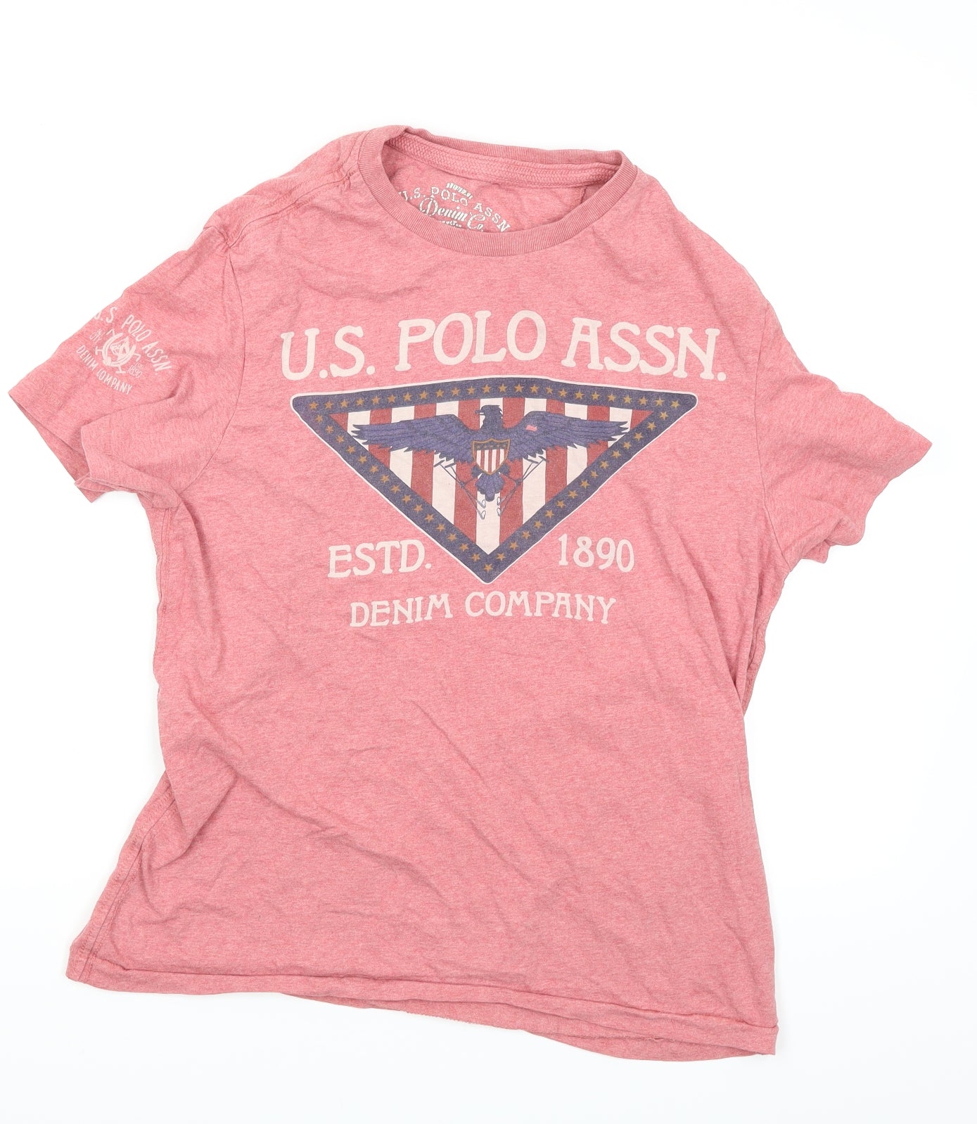 Denim & Co. Mens Red    T-Shirt Size S