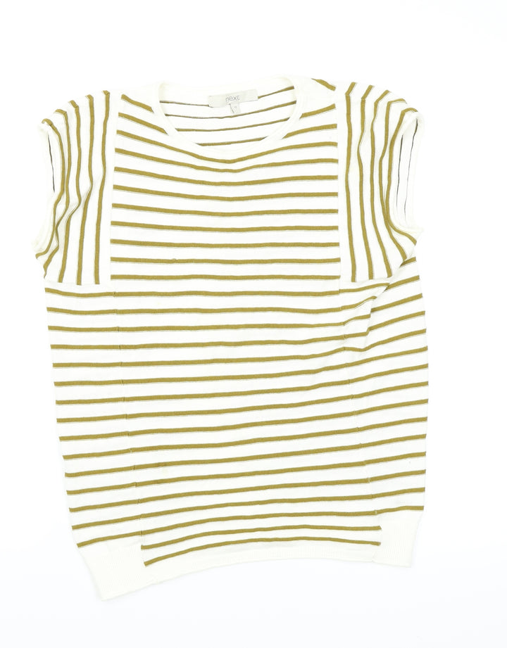 NEXT Womens Multicoloured Striped  Basic T-Shirt Size 10