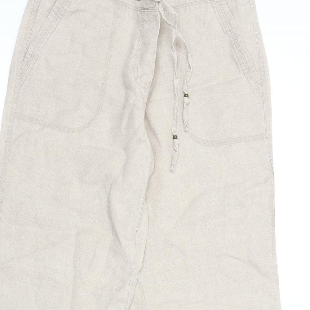 M&S Womens Beige   Cargo Trousers Size 10