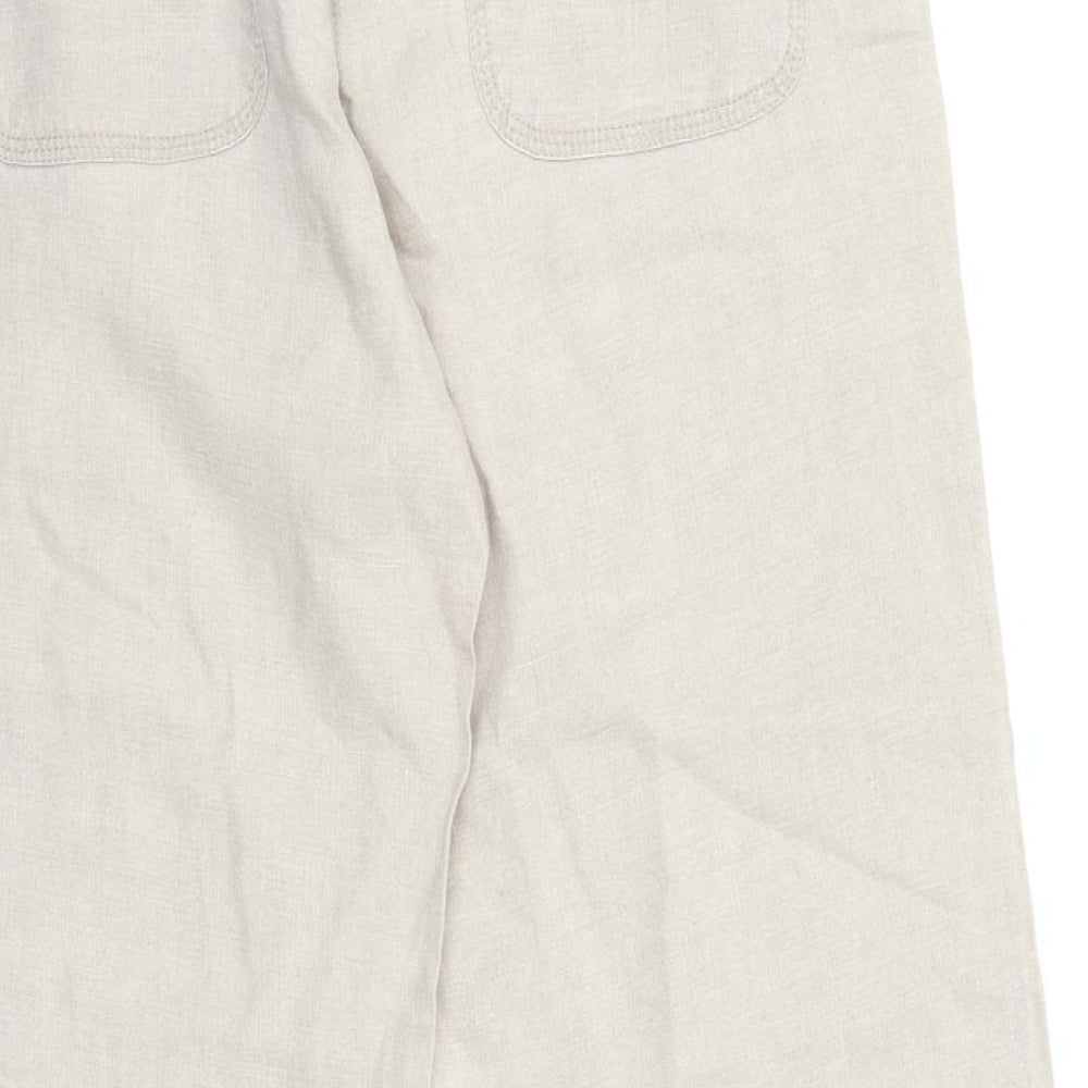 M&S Womens Beige   Cargo Trousers Size 10