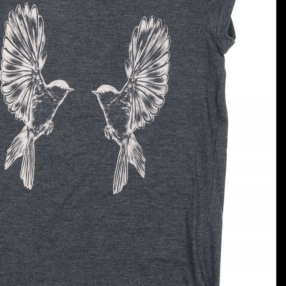 Dorothy Perkins Womens Grey   Basic T-Shirt Size 10
