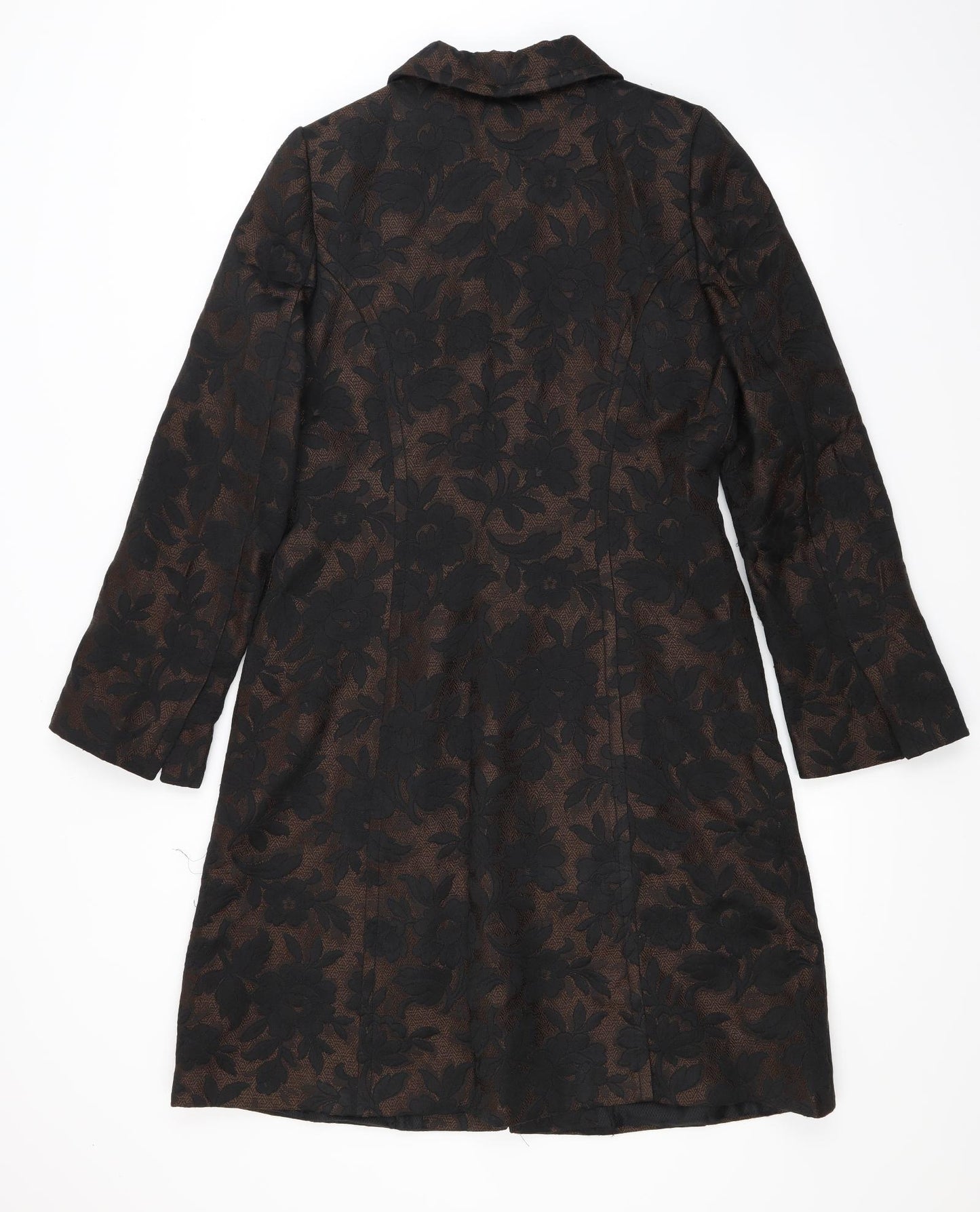InWear Womens Brown Floral  Pea Coat Coat Size 12