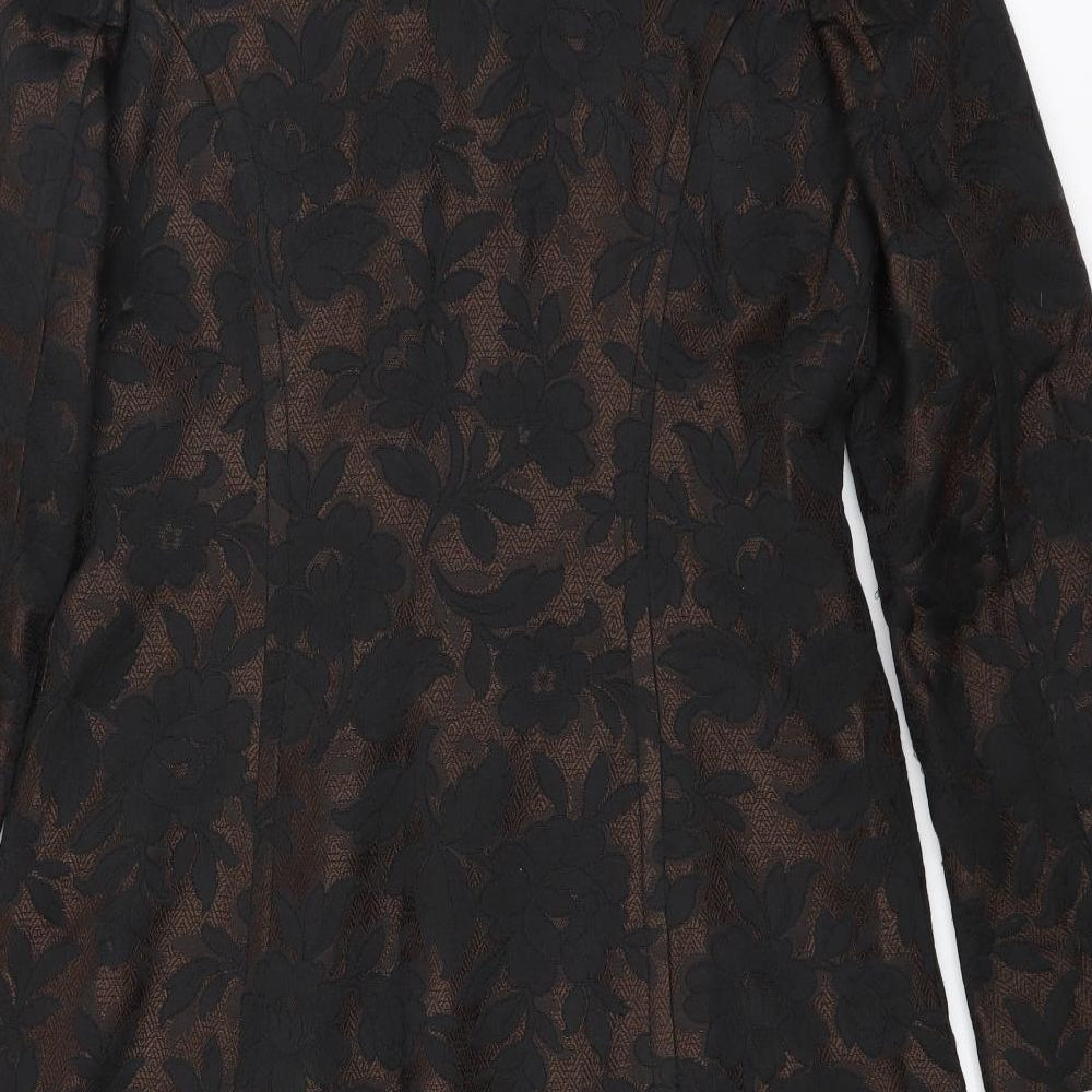 InWear Womens Brown Floral  Pea Coat Coat Size 12