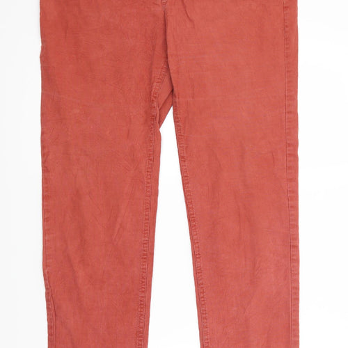 collection by vackmox Mens Orange  Corduroy Trousers  Size 31 L30 in