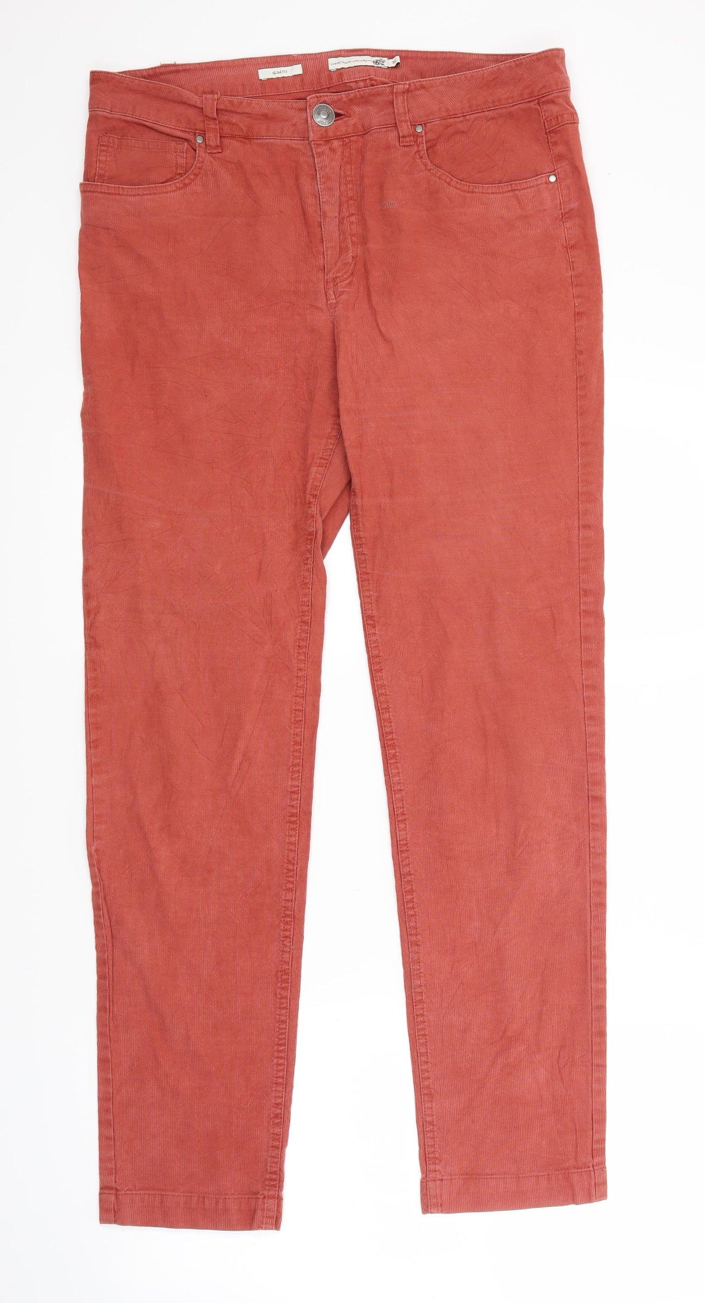 collection by vackmox Mens Orange  Corduroy Trousers  Size 31 L30 in