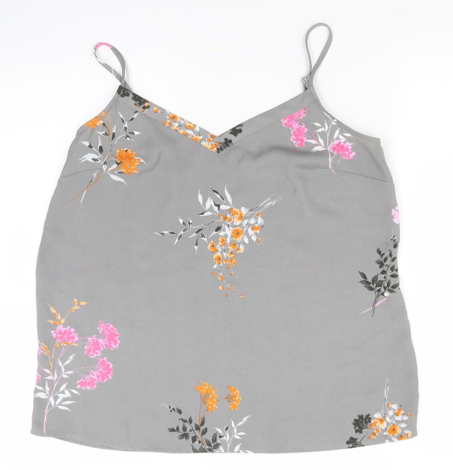NEXT Womens Grey Floral  Camisole Tank Size 12