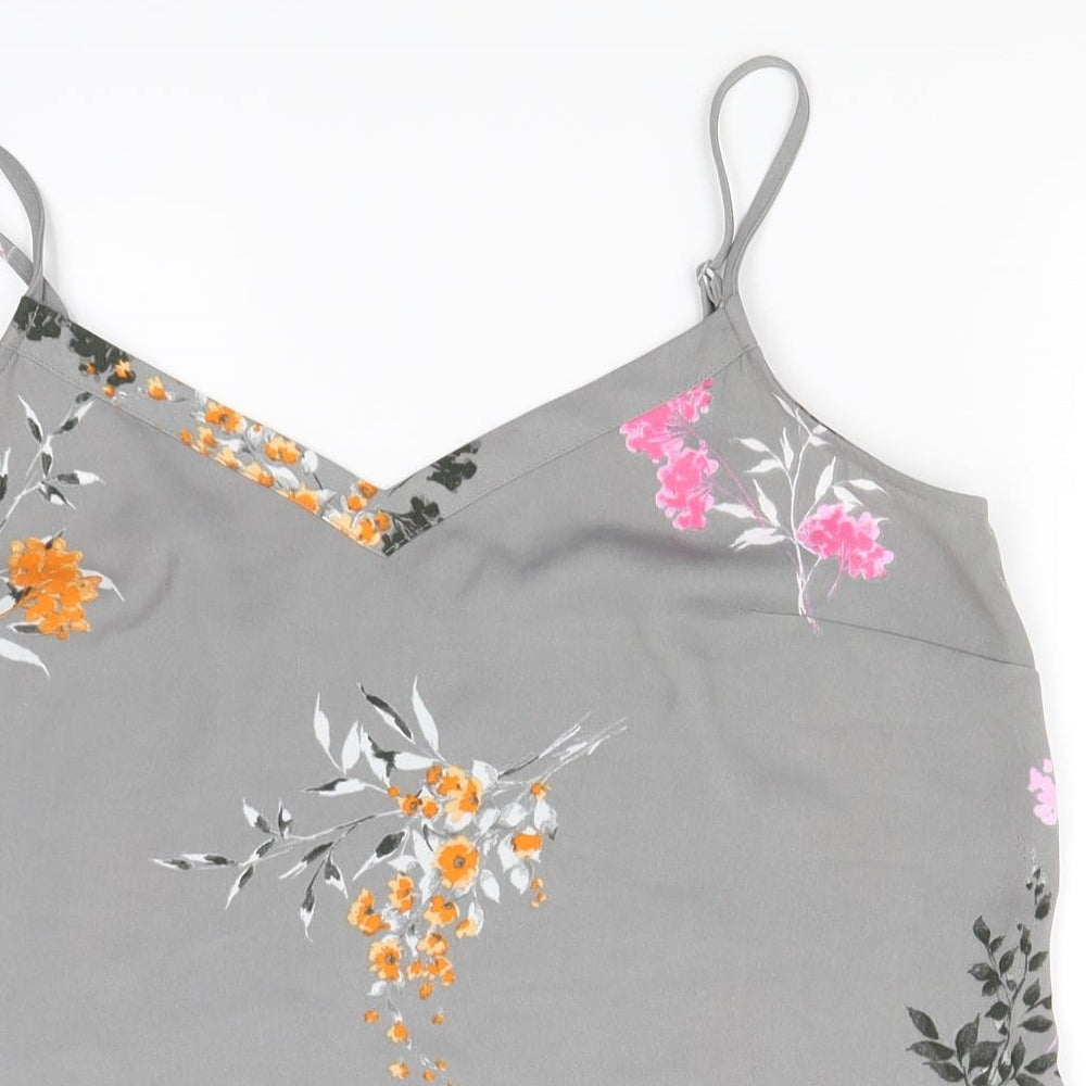NEXT Womens Grey Floral  Camisole Tank Size 12