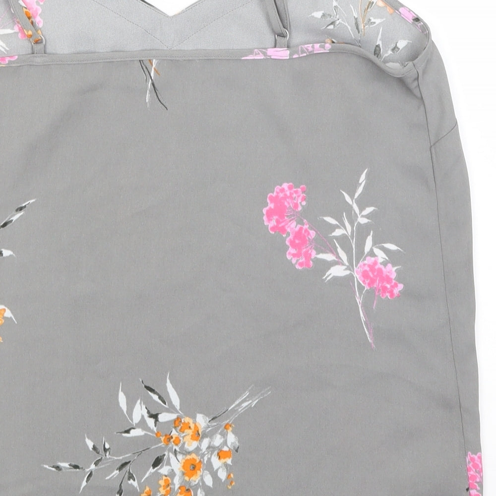 NEXT Womens Grey Floral  Camisole Tank Size 12
