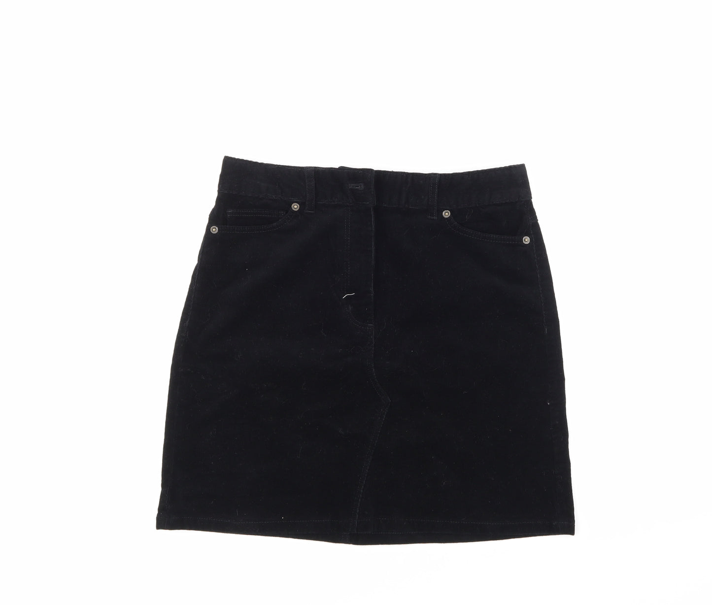 M&S Collection Womens Black  Denim A-Line Skirt Size 8