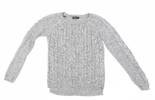 Front view of Stradavarius men’s grey jumper, size S