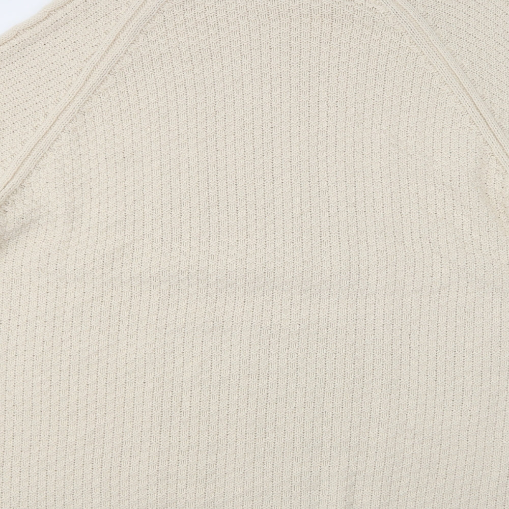 TU Womens White Argyle/Diamond  Pullover Jumper Size 16