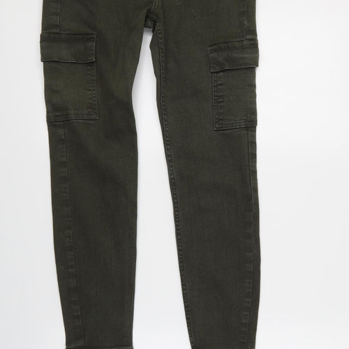 Jenna Womens Green  Denim Skinny Jeans Size 10 L25 in