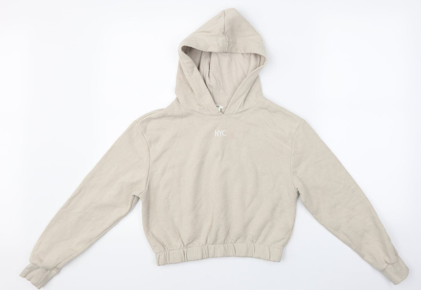 H&M Girls Beige   Pullover Hoodie Size 10-11 Years