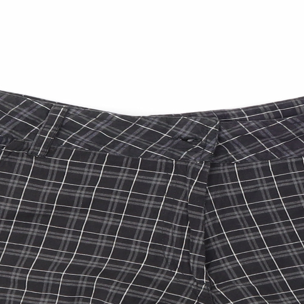 New York Laundry Womens Black Check  Hot Pants Shorts Size 10