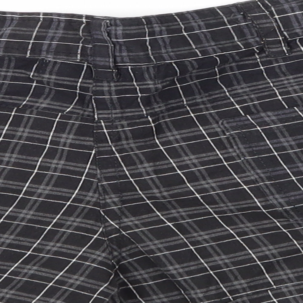 New York Laundry Womens Black Check  Hot Pants Shorts Size 10