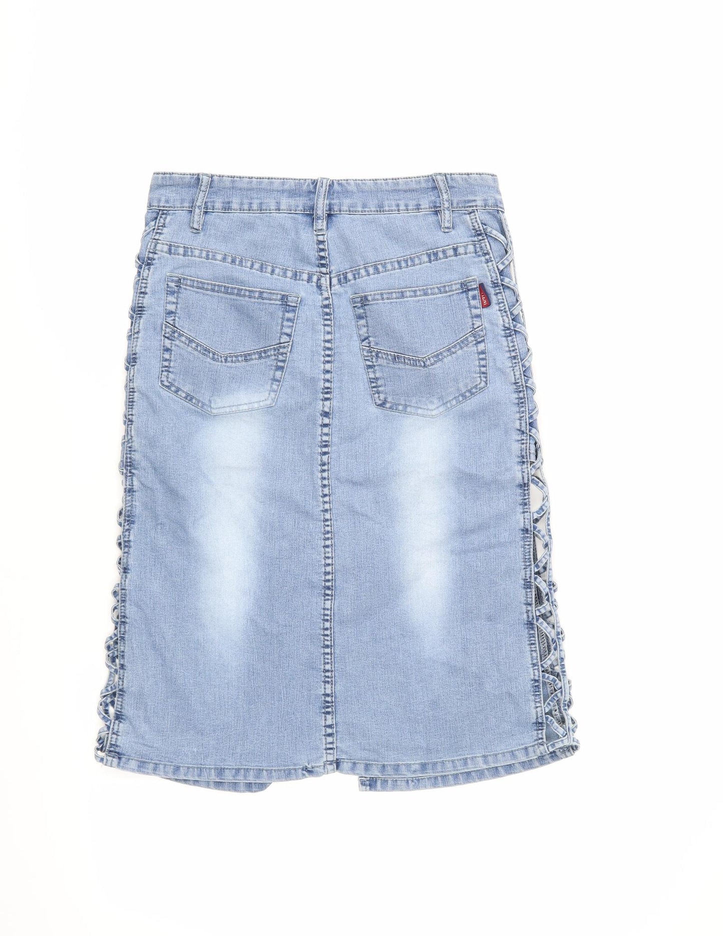Ditieni Womens Blue  Denim A-Line Skirt Size 8