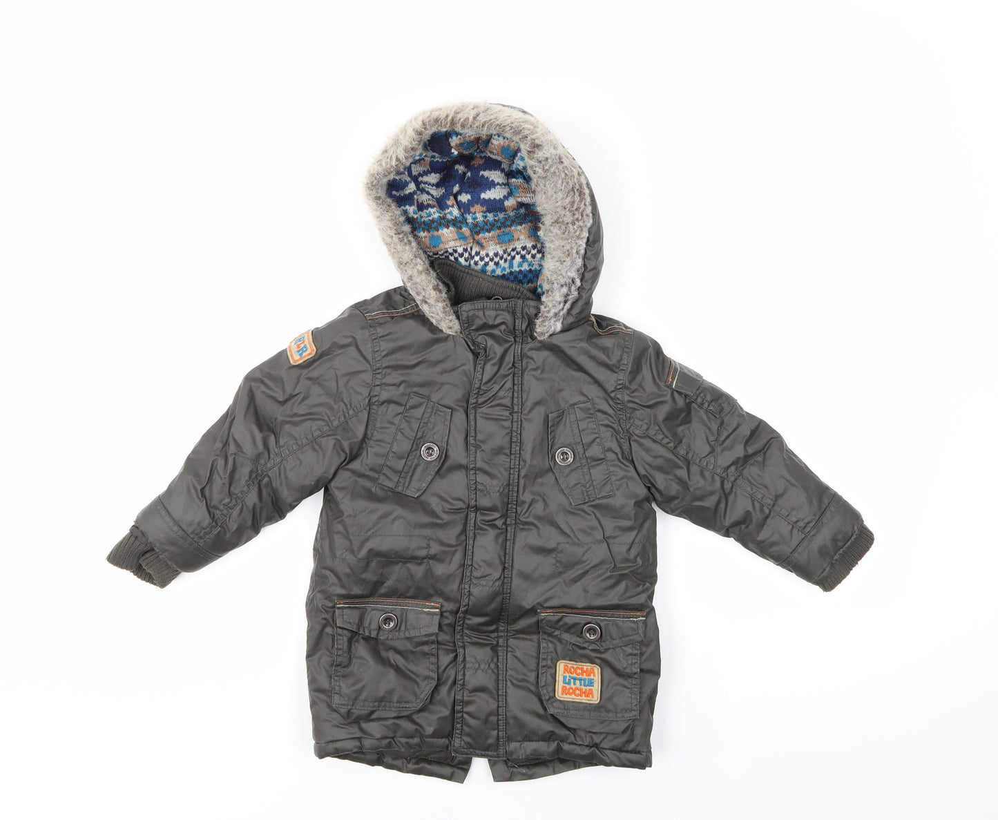 Rocha Little Rocha Baby Green   Parka Coat Size 18-24 Months