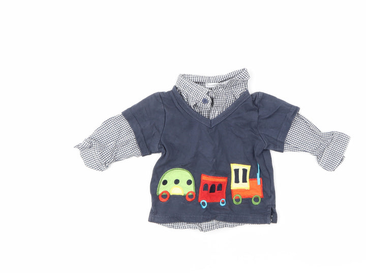 H&M Boys Blue Pullover Jumper Size 3-6 Months