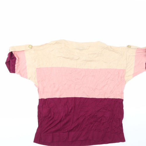 WAREHOSUE Womens Multicoloured Striped  Pullover Jumper Size 8