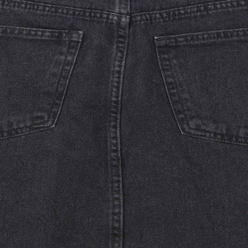 Denim & Co. Womens Black  Denim A-Line Skirt Size 10