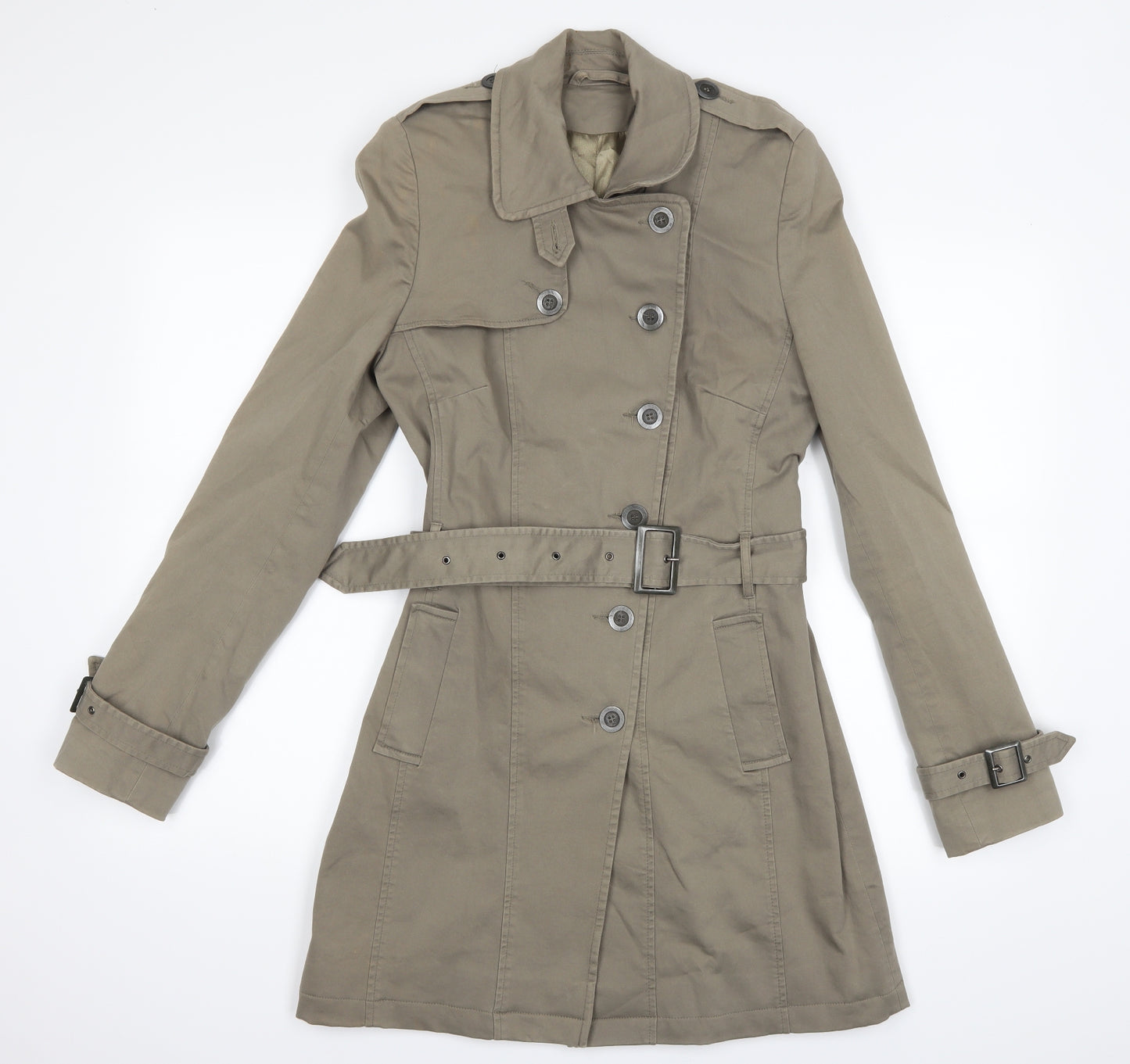 Topshop Womens Beige   Parka Coat Size 12