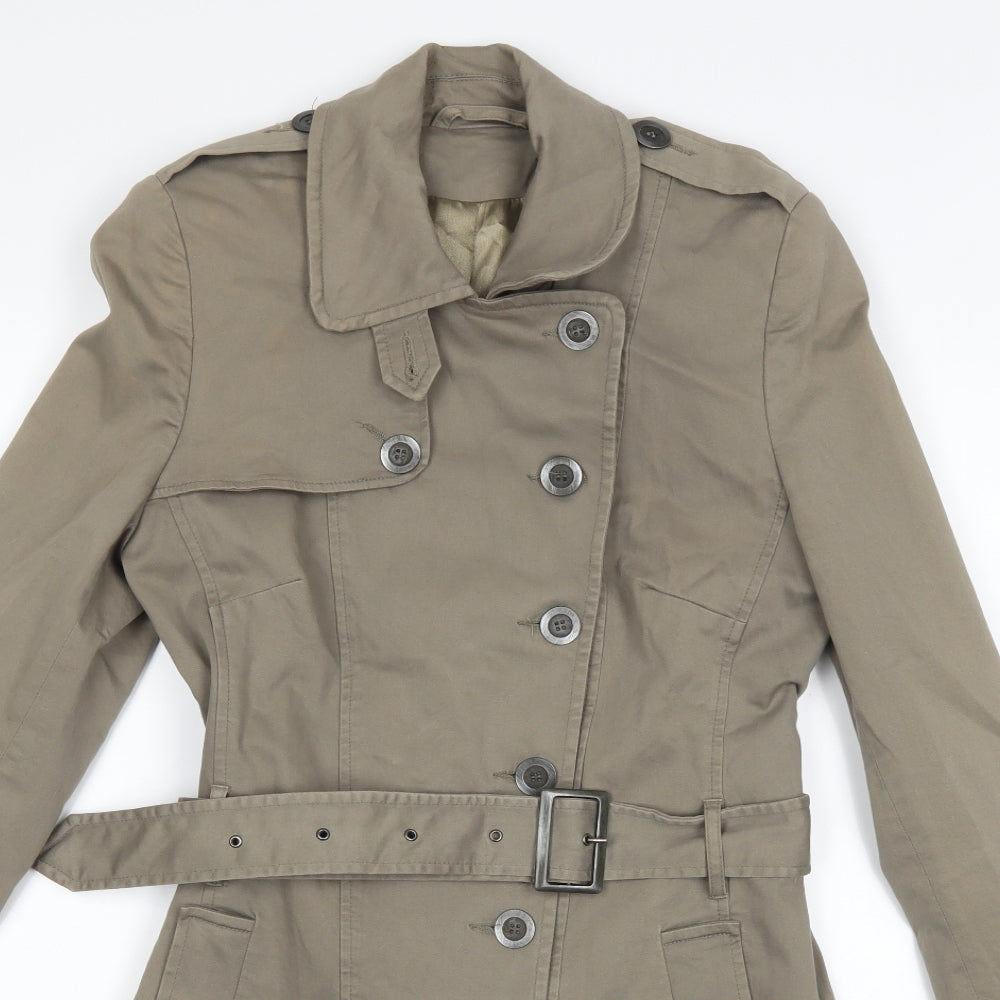 Topshop Womens Beige   Parka Coat Size 12