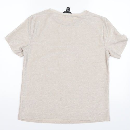 New Look Womens Silver   Basic Polo Size 12