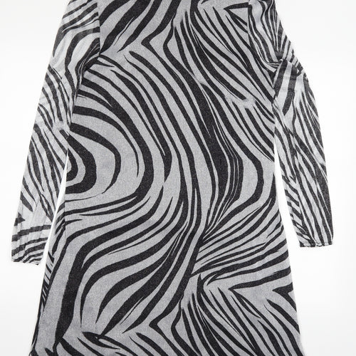 Dorothy Perkins Womens Black Animal Print  A-Line  Size 12
