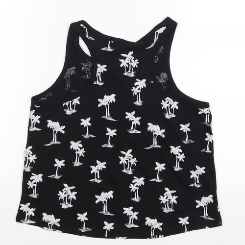 H&M Girls Black   Basic Tank Size 10-11 Years