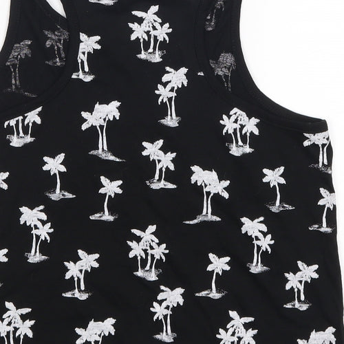 H&M Girls Black   Basic Tank Size 10-11 Years