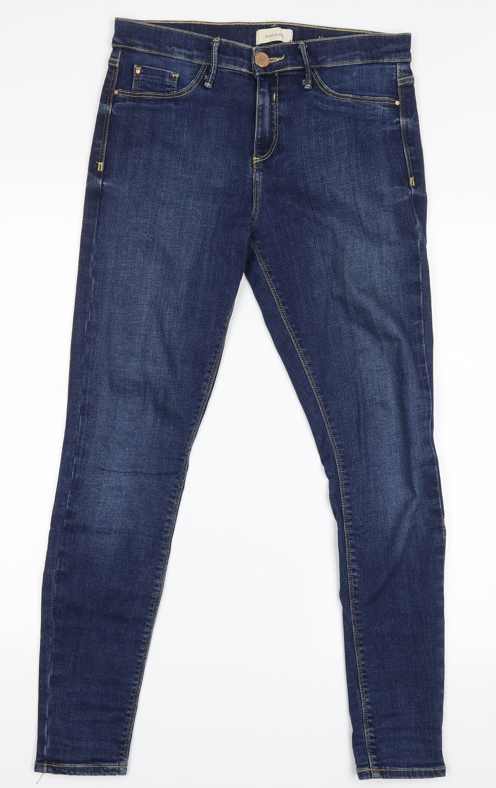 River Island Womens Blue   Mom Jeans Size 10 L26 in