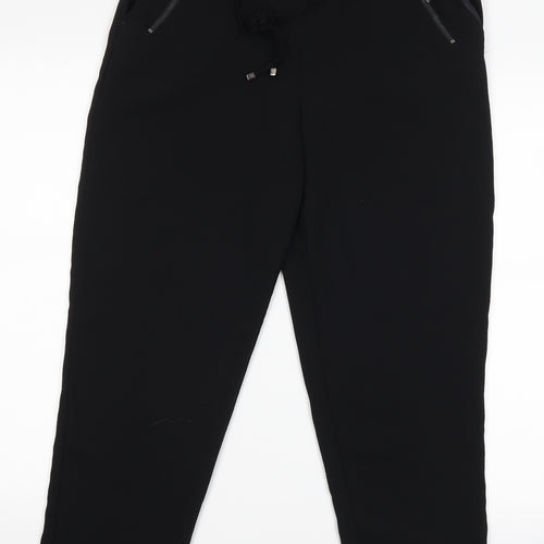 Bonmarché Womens Black   Sweatpants Trousers Size 12 L26 in