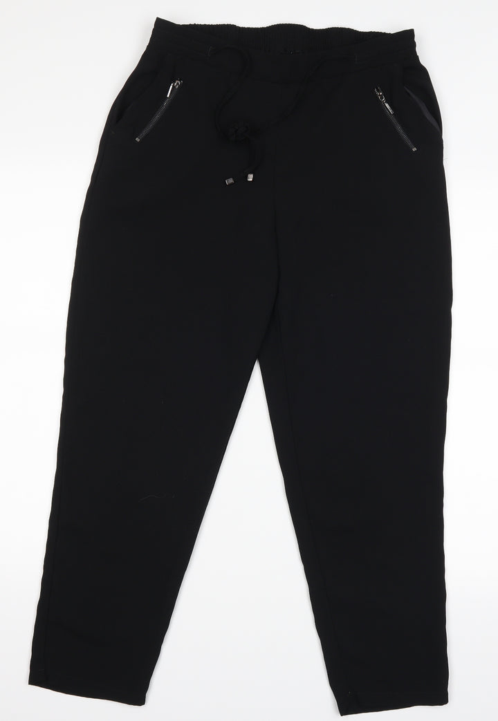 Bonmarché Womens Black Sweatpants Trousers Size 12 L26 in