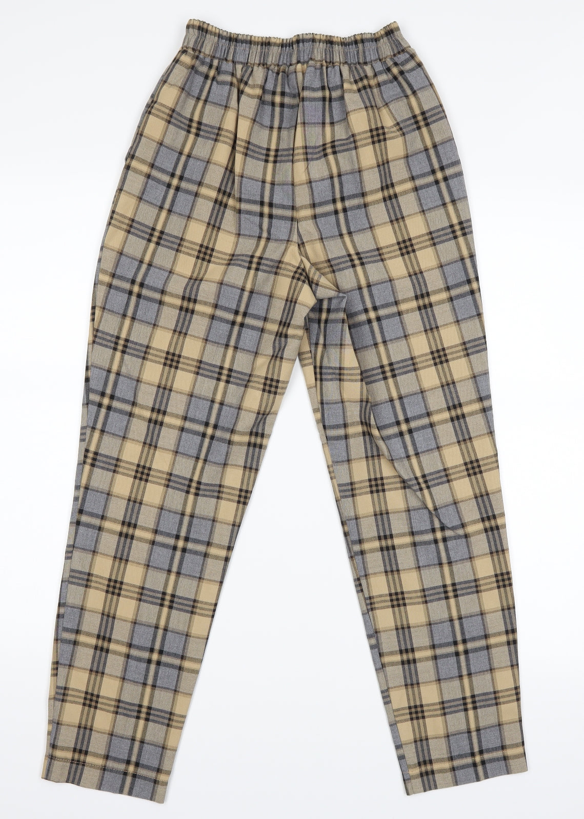 Primark Womens Beige Plaid  Trousers  Size 4 L24 in