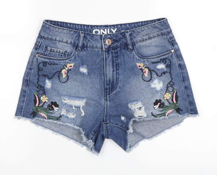 Only Womens Blue Cut-Off Shorts Size 26