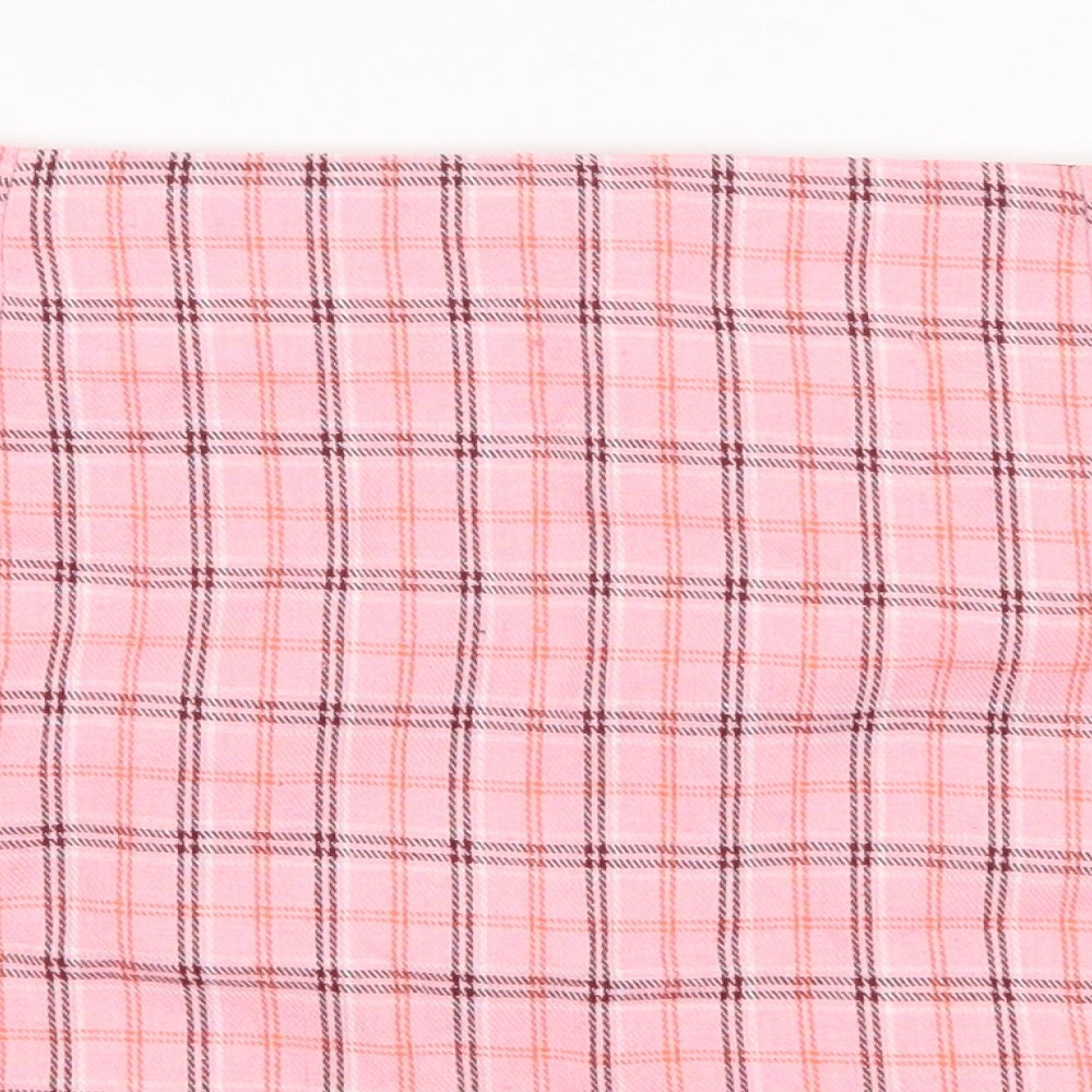 SheIn Womens Pink Plaid  Mini Skirt Size XS