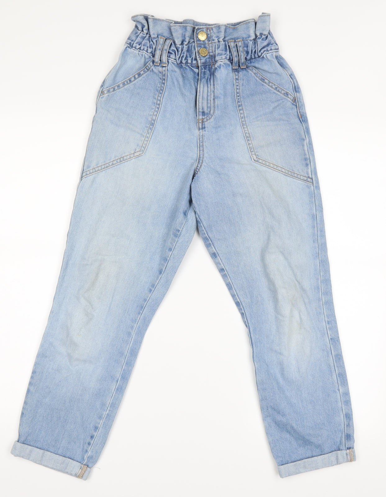River Island Girls Blue   Cropped Jeans Size 10 Years