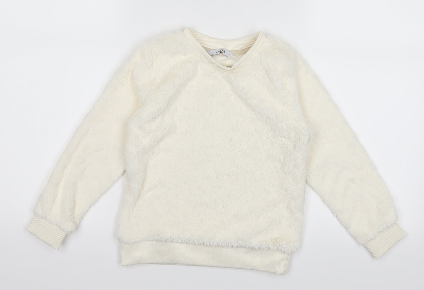 George Girls Ivory   Pullover Jumper Size 4-5 Years