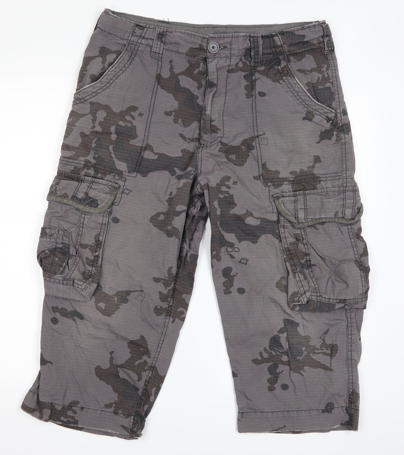 Cherokee Mens Brown Camouflage  Cargo Shorts Size 34
