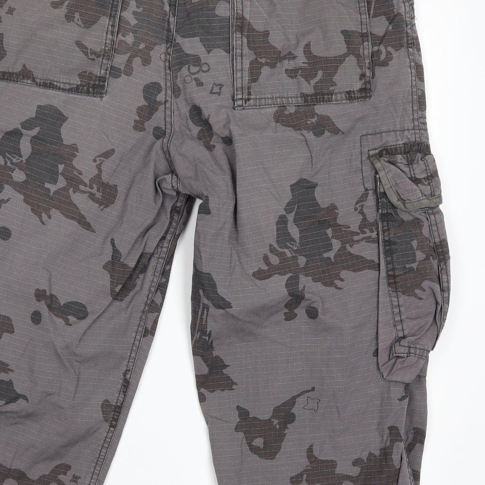 Cherokee Mens Brown Camouflage  Cargo Shorts Size 34