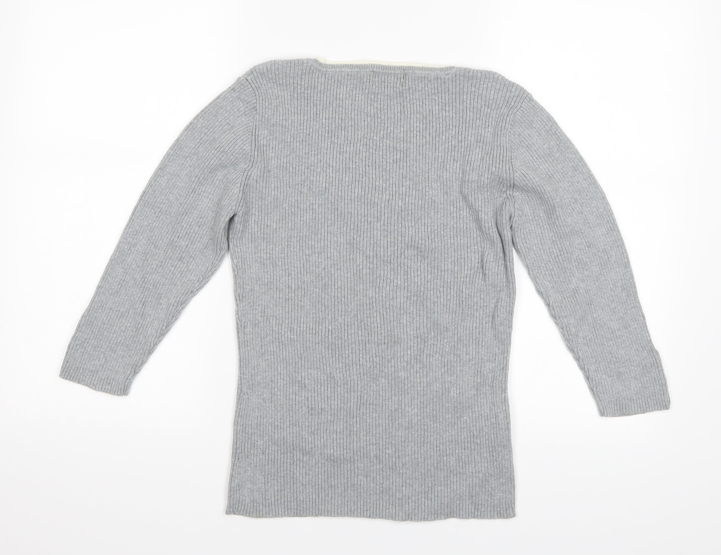 Papaya Womens Grey   Basic T-Shirt Size 14