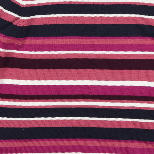 isle Womens Pink Striped  Pullover Jumper Size S