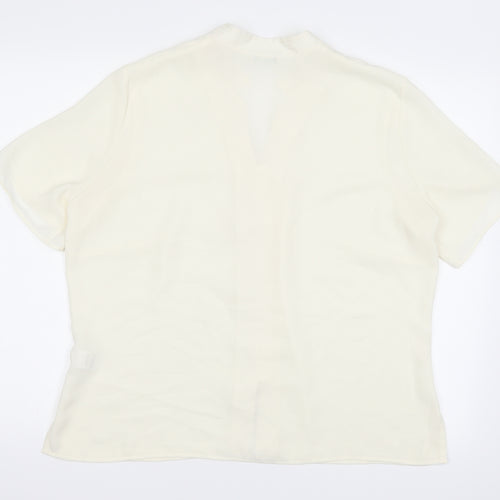 Marks and Spencer Womens Ivory   Basic Button-Up Size 18