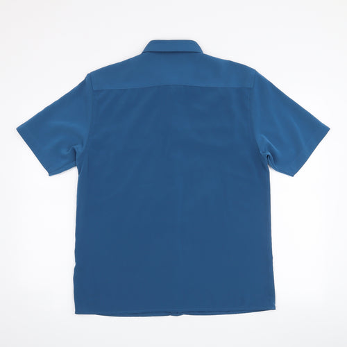 Jonathan Adams Mens Blue    Button-Up Size S