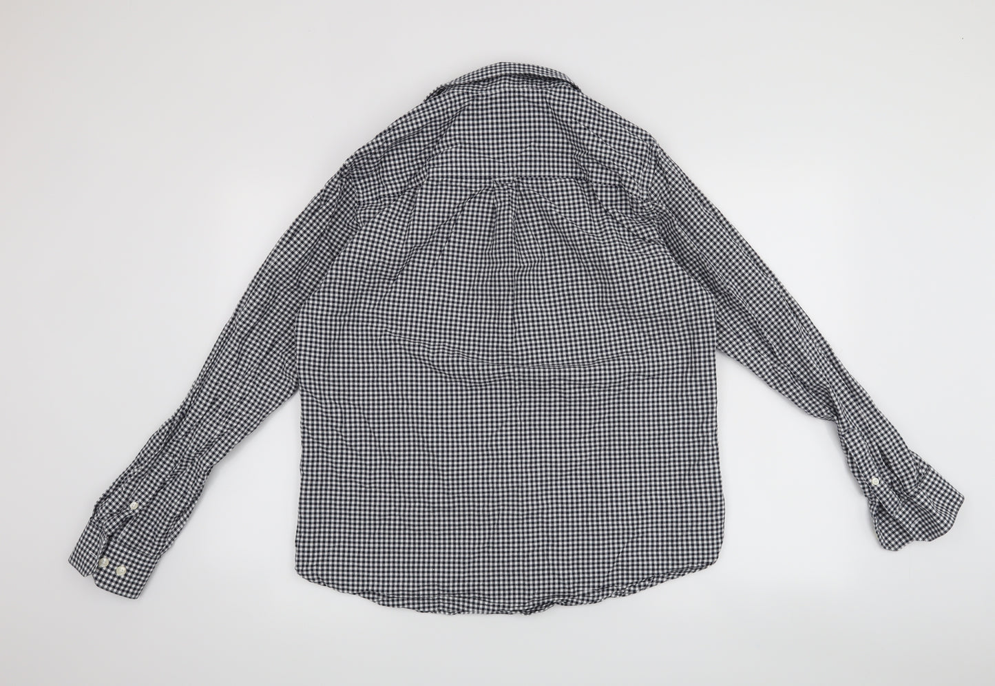 Burton Menswear Mens Blue Check   Button-Up Size L